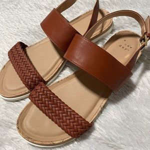 A new day brown sandals never worn